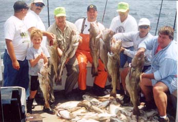 family outing of fishing cape cod