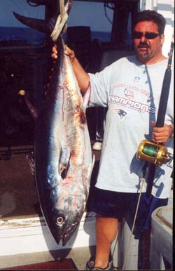 tuna caught on rod and reel