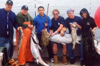 fishing group with catch